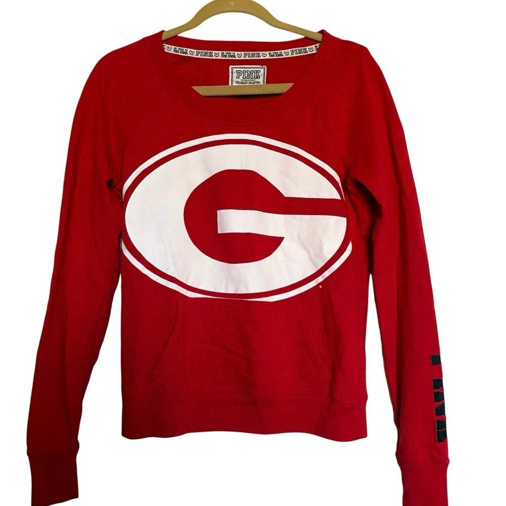 Victoria’s Secret PINK Georgia Bulldogs UGA Sweatshirt Jersey Graphic Small S